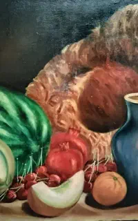 تابلوی رنگ روغن میوه