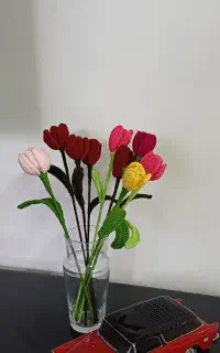 گل های بافتی لاله