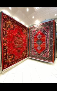 فرش ترنج قرمز درباری مشکی۱۲ متر ۹ متر ۶ متر