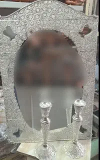 آینه شمعدان مسی