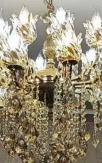 لوستر ۱۲ شاخه ۲۴ شعله برنز پرکار و سنگین