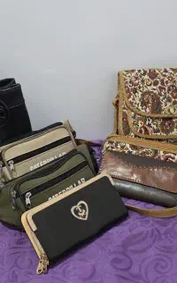 تعدادی کیف و کیف پول دخترانه و زنانه