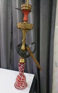 قلیون برنجی و چوبی