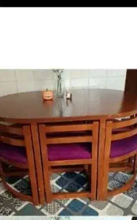غذا خوری کمجا ۶ نفره شیک و نو فقط دکور بوده  فروشی