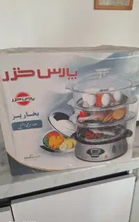 بخار پز پارس خرز ۱۳ لیتری ۳ طبقه نو اکبند مناسب