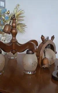 لوستر آویز چوبی درحدنو