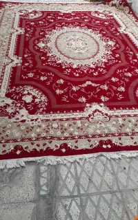 فرش ۱۲متری ۲عدد یکی ضمینه قرمزضمینه کرم
