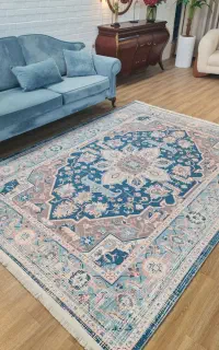 فرشینه  به رنگ کرم آبی