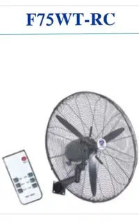 پنکه دیواری تایفون مدل F75WT با ریموت و ۳ پره