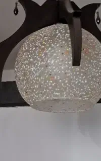 لوستر چوب و شیشه ای