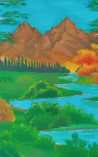 تابلو نقاشی رنگ روغن منظره