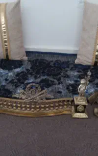 جلو شومینه برنجی سنگین قدیمی