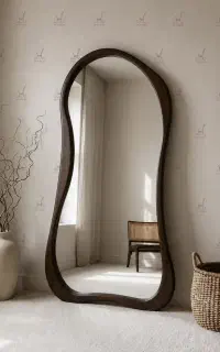 بازار بزرگ مبل ملل آینه قدی چوبی دفرمه