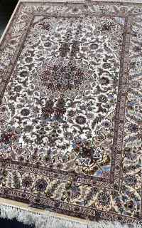 جفت قالیچه اصفهان مارک دار