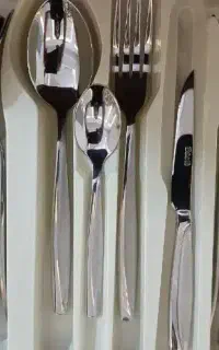 سرویس قاشق و چنگال۷۰/۱۳۰پارچه/تمام استیل/باجعبه