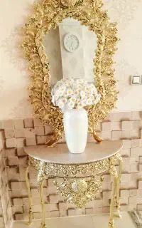 آینه وکنسول سایز بزرگ  جنس آلومینیوم .آلیاژ