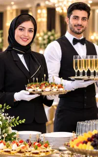 شرکت تشریفاتی و پذیرایی گلستان با پرسنل خانم و آقا