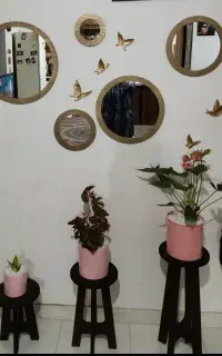 استند گلدان، دیوار کوب