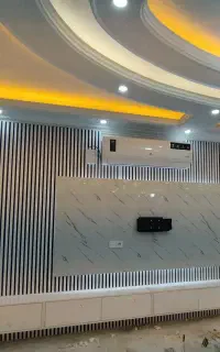 اجرای tv wall ، قرنیز ، سقف کاذب