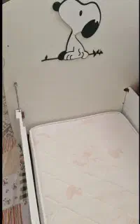تخت خواب به همراه تشک رویا سایز ۱۳۰ در ۷۰ سانت