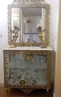 آیینه و کنسول برنجی