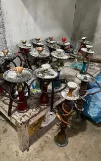 قلیون قهوه خانه ای فلزی