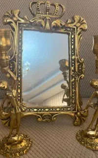 اینه شمعدان برنزی