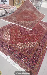 فرش دستباف(بساک)جفت۶ متری تبریز۴۰ رج مرینوس