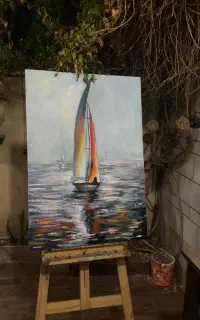 تابلو نقاشی دریا موجود