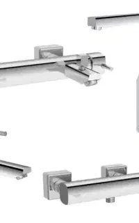 ست کامل شیرآلات یونیک کروم شودر