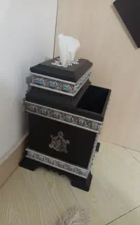 سطل اشغال با جا دستمال کاغذی