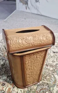 جا دستمال کاغذی طرح چوب منبت، کارکرده