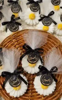 گیفت گل بابونه همراه تزئینات