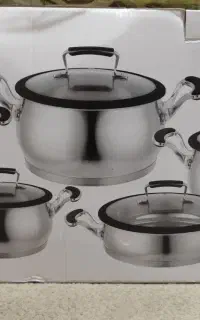 سرویس قابلمه ی استیل آیینه ای مارک معروف کرکماز