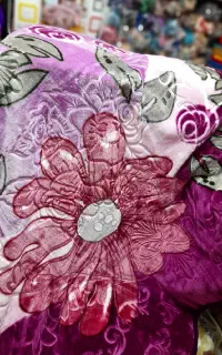پتوی یکنفره(ضخیم) شکوفه طرح گلبافت
