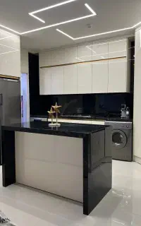 کابینت آشپزخانه سوپر مات با دستگیره مخفی