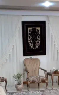 پرده حریر کتان پذیرای( سه لایه باهم)