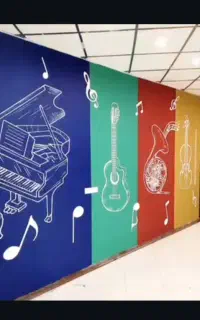 نقاشی دیواری برای باشگاه و کافه و ساندویچی ..