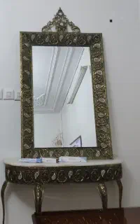 آینه شمعدان برنجی