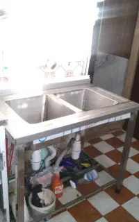 سینک صنعتی و میز کار تمام استیل