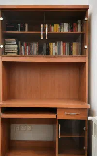 میز تحریر کتابخانه‌دار MDF شیشه‌ای سالم