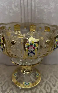 میوه خوری کریستال بستنی خوری سورمه ای