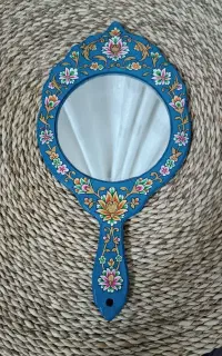 آینه دستی چوبی