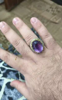 انگشتر نقره سنگ اماتیس