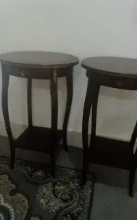 دوعدد میز تلفن تمام چوب راش نو