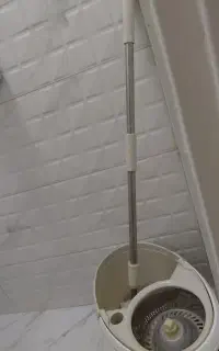 سطل پدالی و زمین شوی همارا رنگ وانیلی