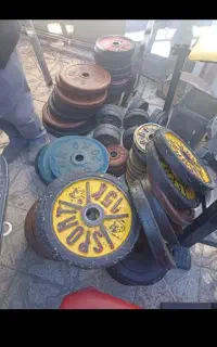 لوازم ورزشی میز دمبل وزنه ایسونم طاق هم نقد ممسنی