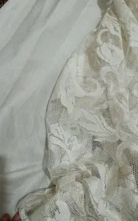 دو عدد پرده تور با آستر در حد نو