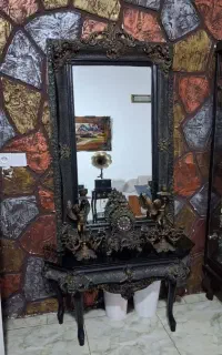 اینه کنسول  با  میز تلفن بدون شکستگی