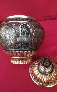 آموزش قلم .زنی . فلزات به سبک اصفهان مس .نقره.برنج